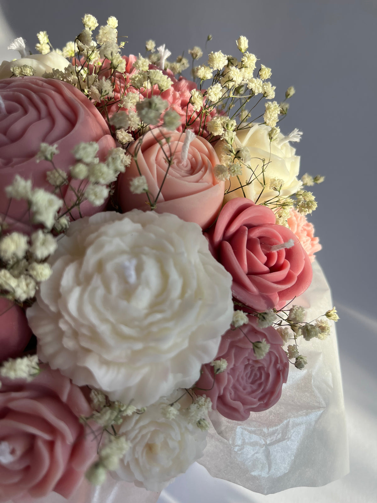 Kerzenstrauß „Rosé LOVE“ – Bloom | Größe M