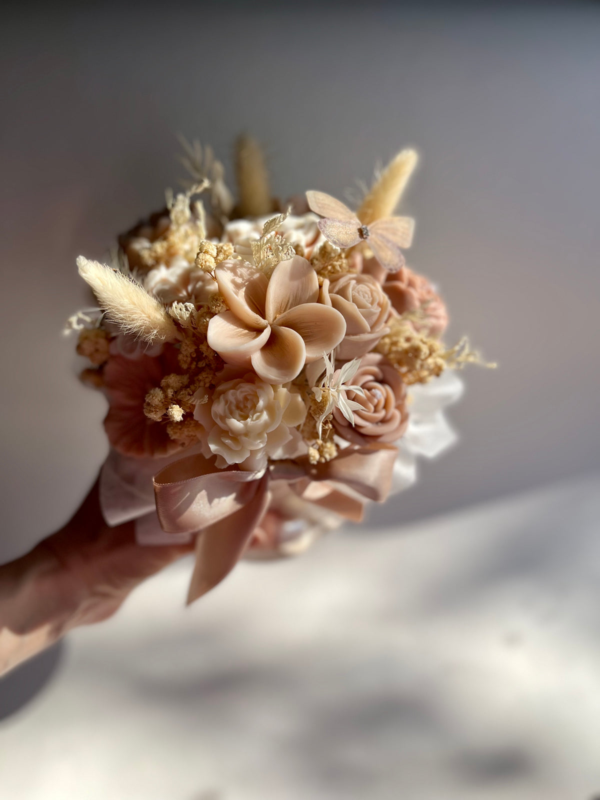Cashmere Bloom Bouquet - handgegossen mit Rapswachs
