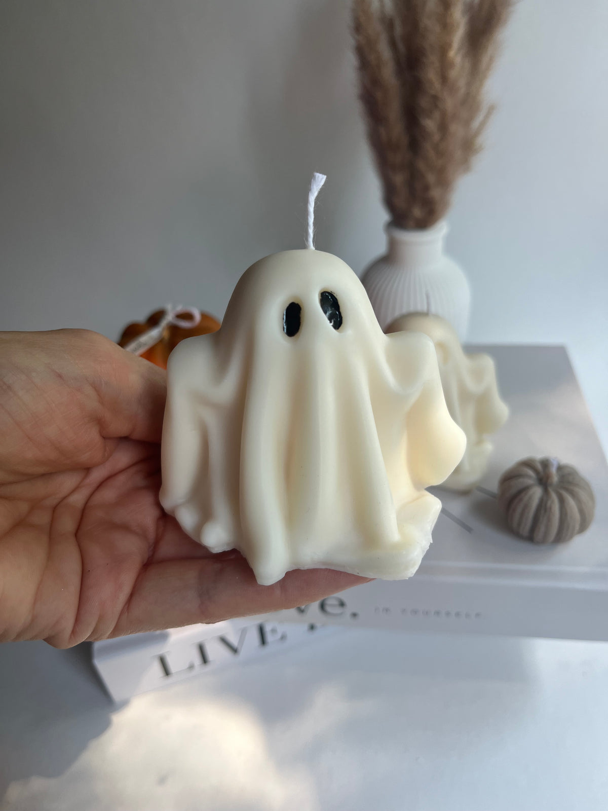 Dekokerze „Little Ghost“ - aus Rapswachs