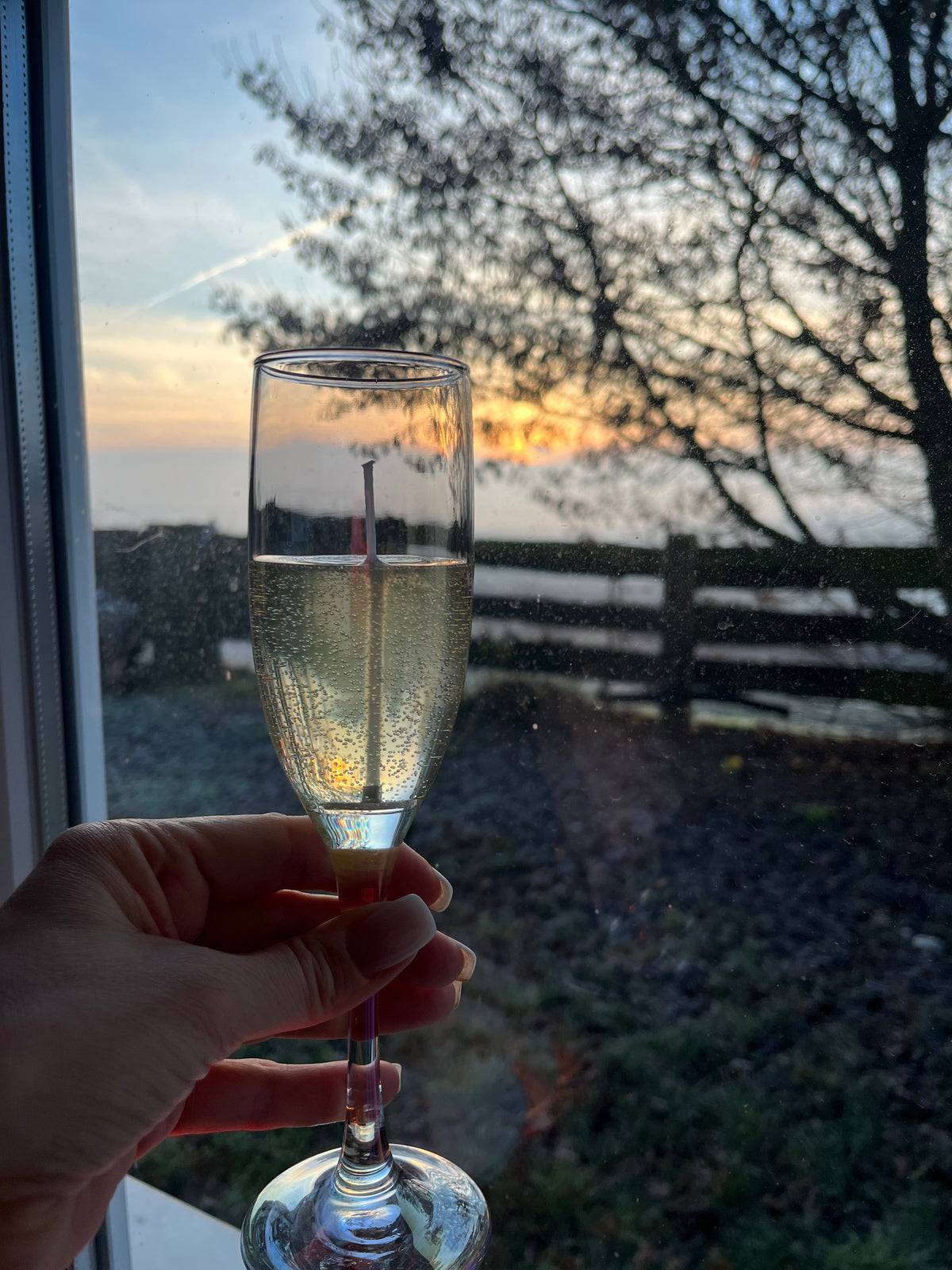 Sekt Kerze groß oder klein