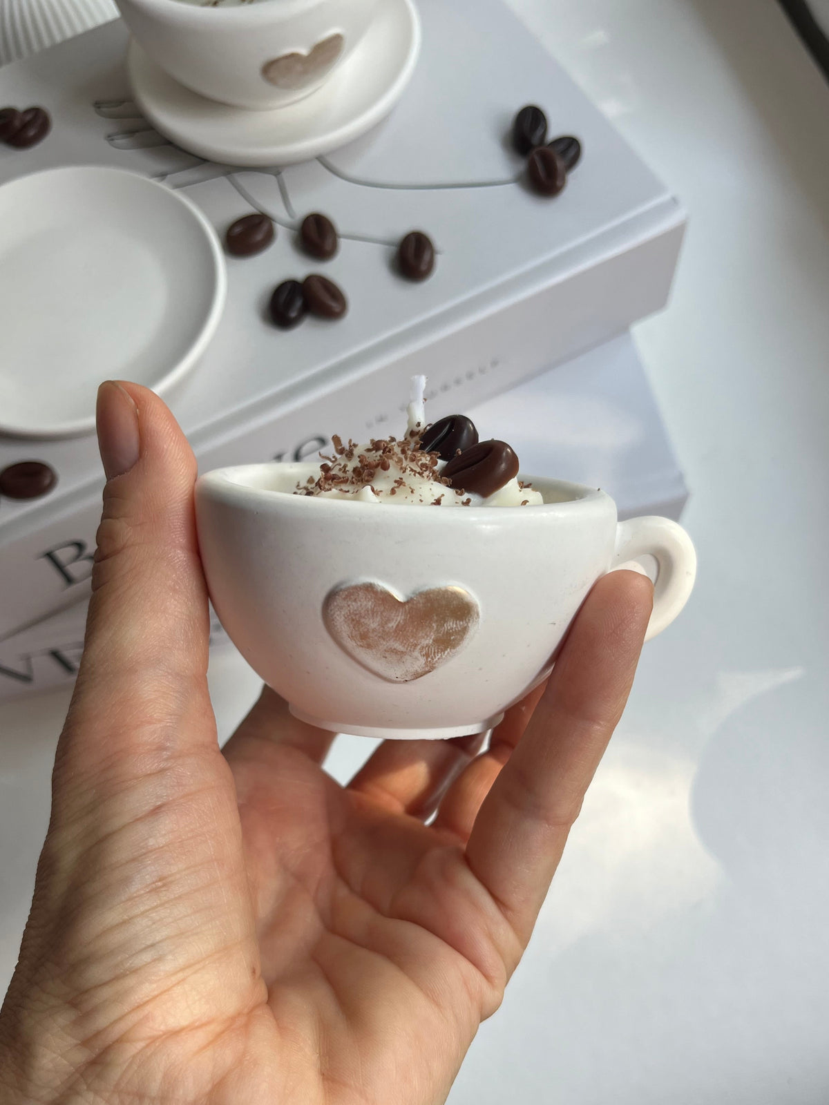 Handgegossene Duftkerze „Kaffeezeit“