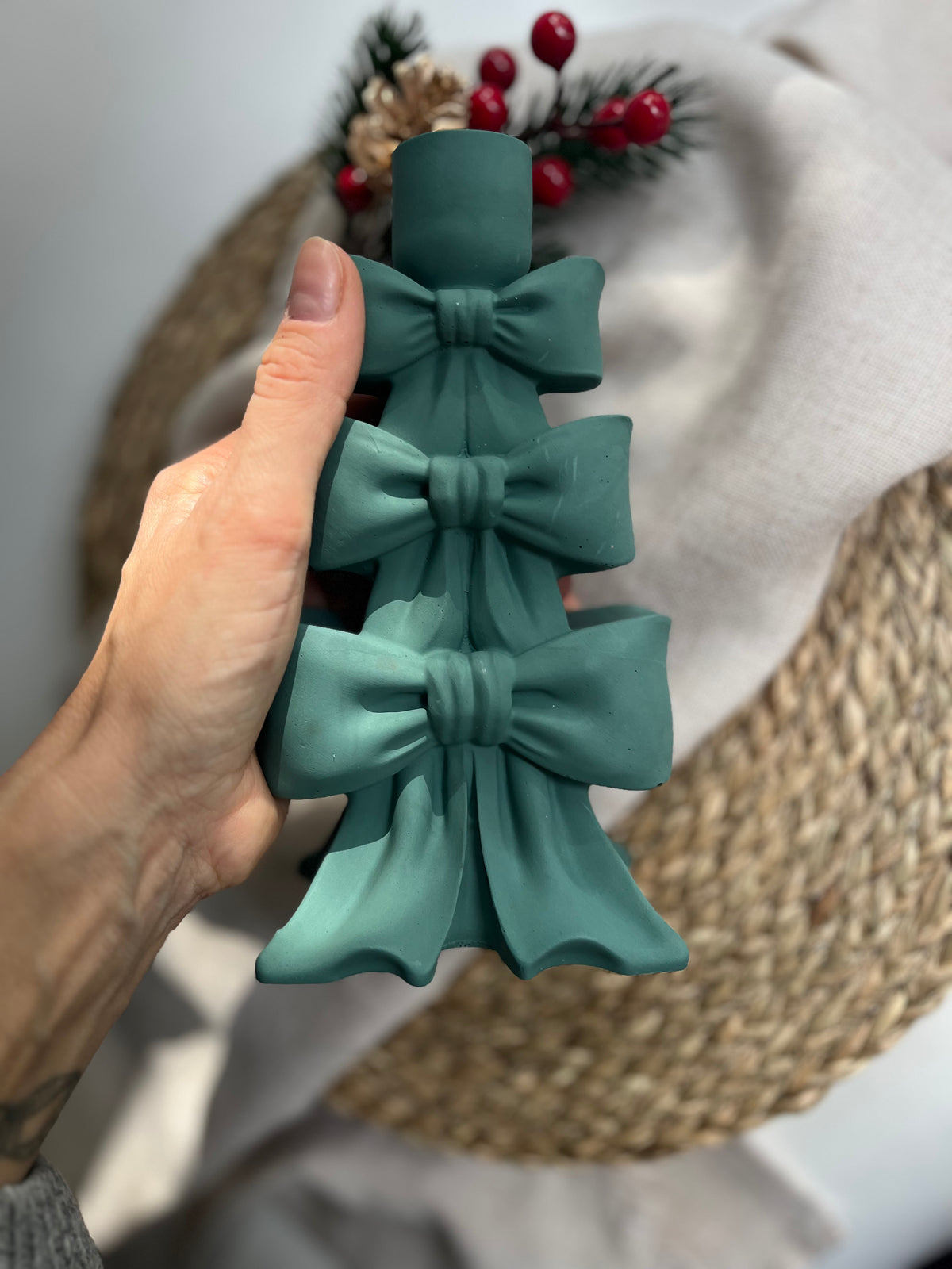 Bow Love | Kerzenhalter - handgegossen