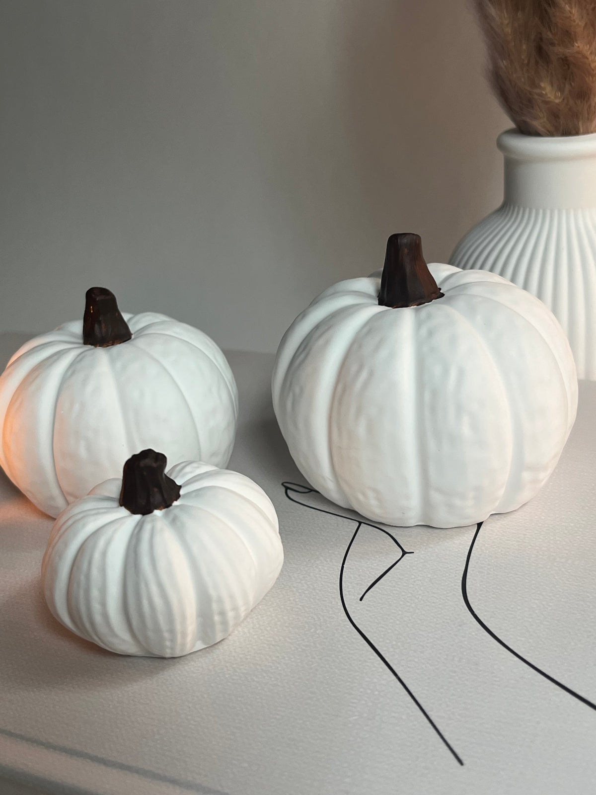 Deko-Kürbis-Set „Autumn Trio“ - handgegossen