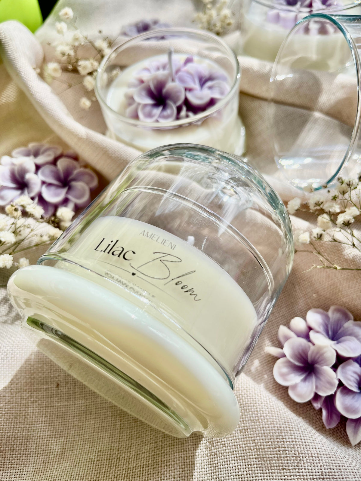 Lilac Bloom – Kerzenglas mit Glasglocke