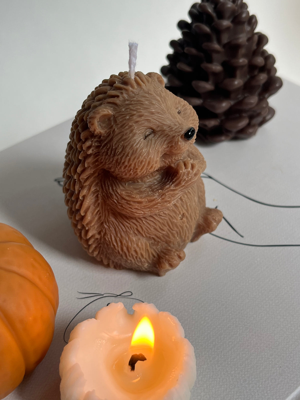 Dekokerze „kleiner Igel“ - aus Rapswachs