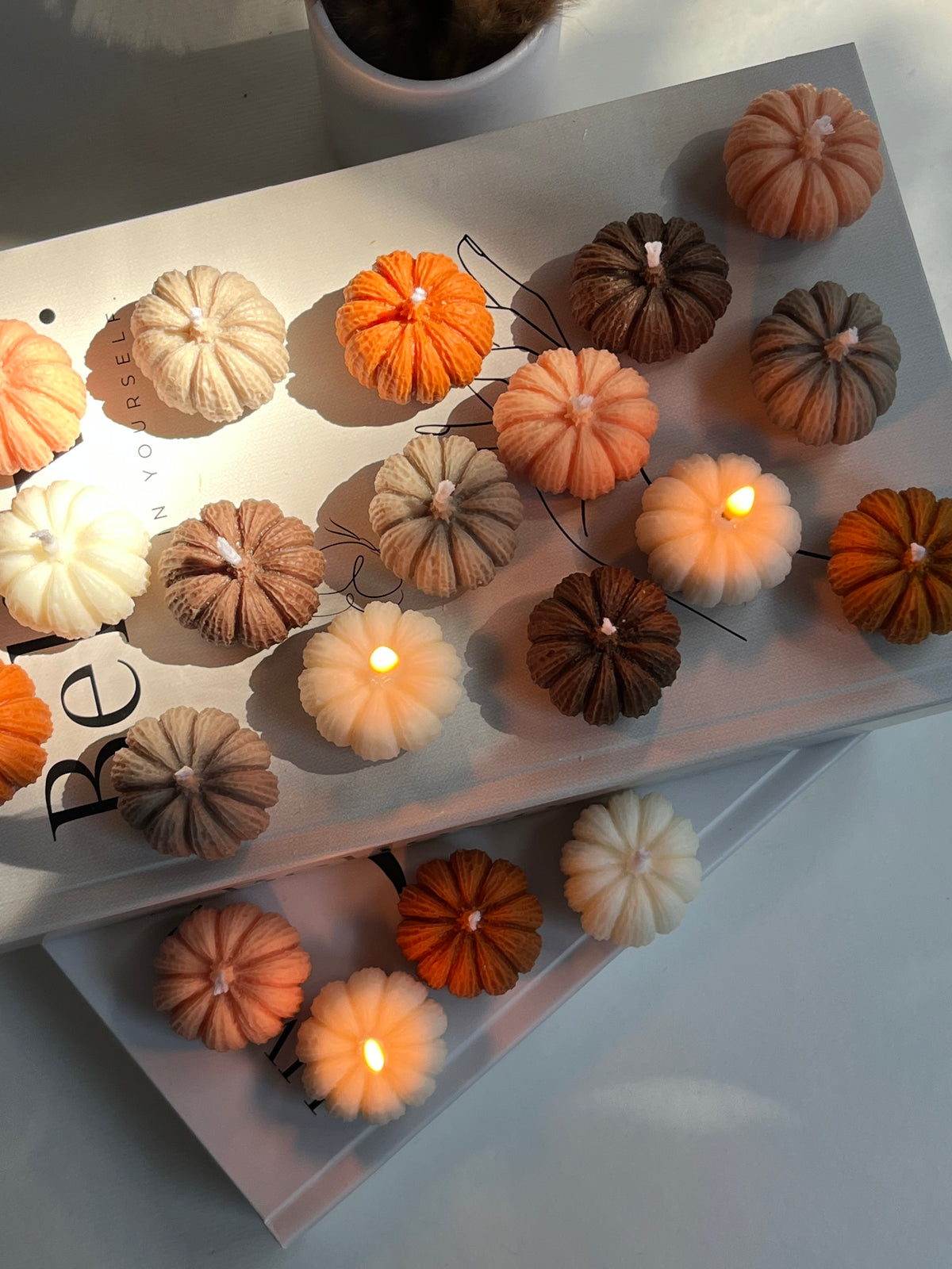 Dekokerze „MINI PUMPKIN“ - aus Rapswachs