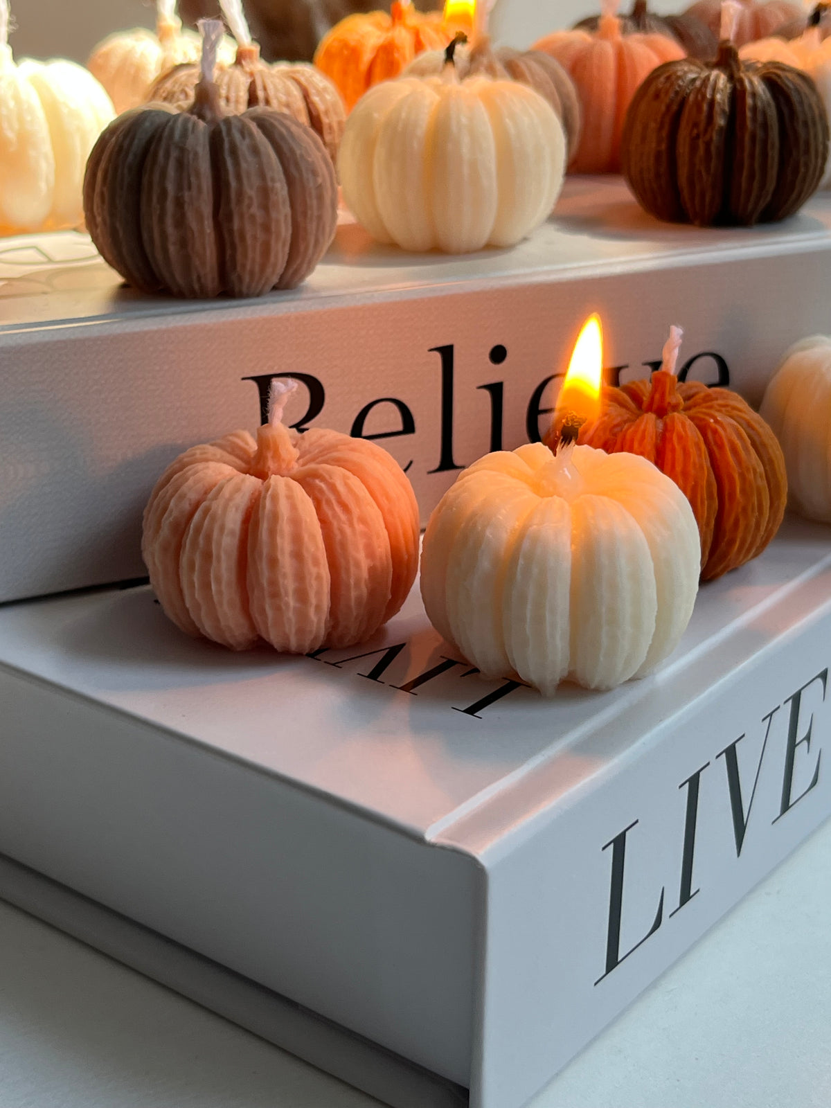 Dekokerze „MINI PUMPKIN“ - aus Rapswachs