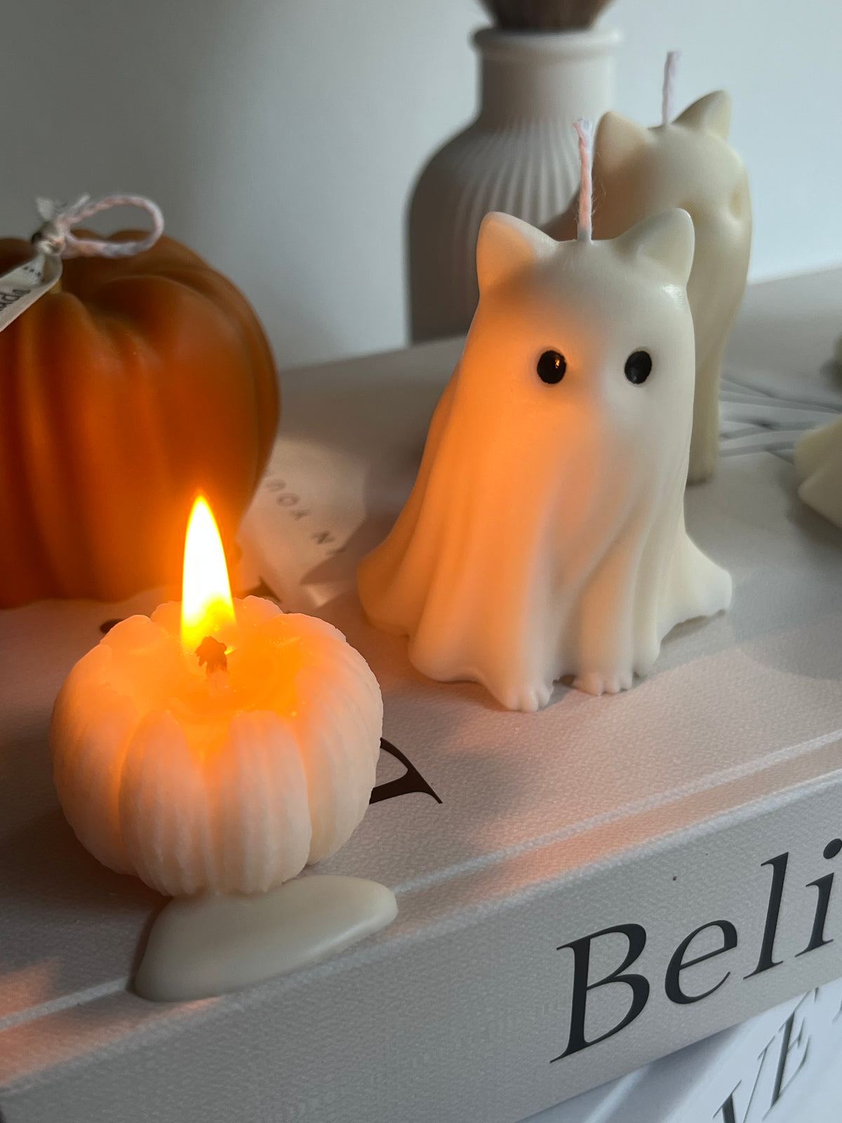 Dekokerze „Spooky Friends“ - aus Rapswachs