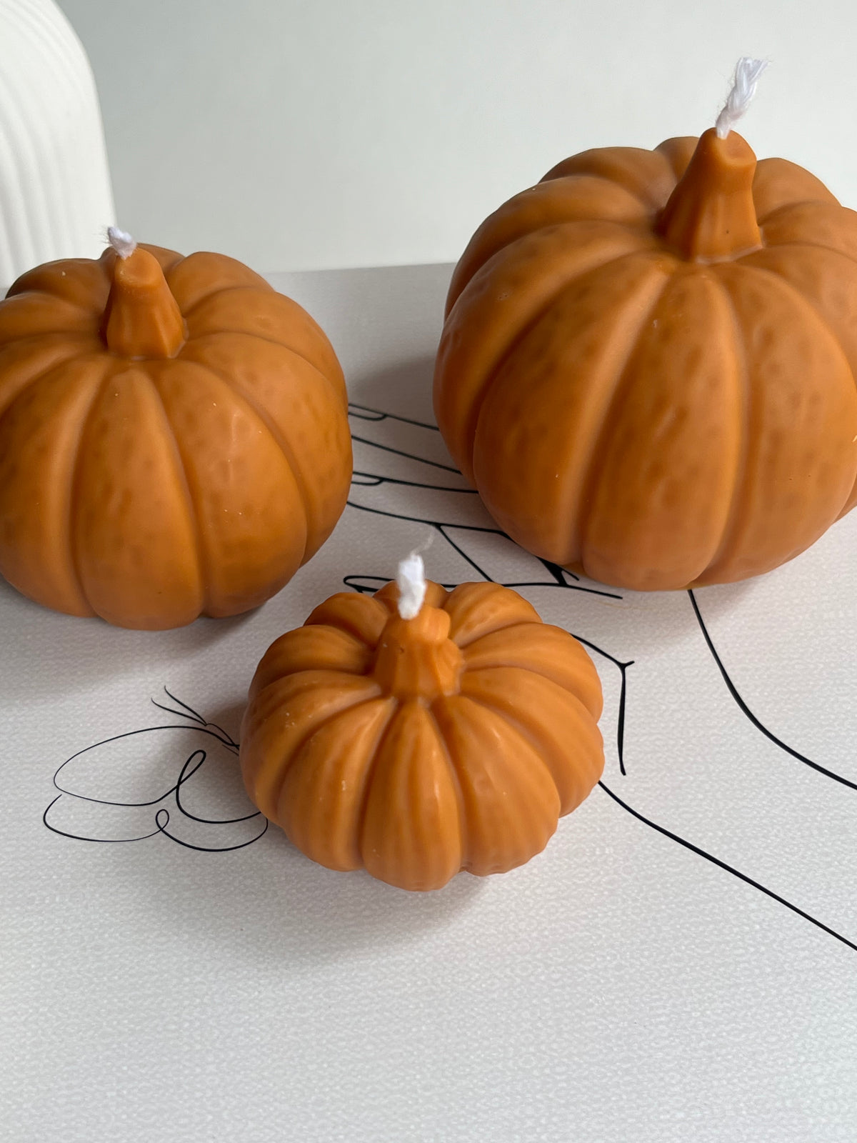 Kürbis-Set „Autumn Trio“ - aus Rapswachs