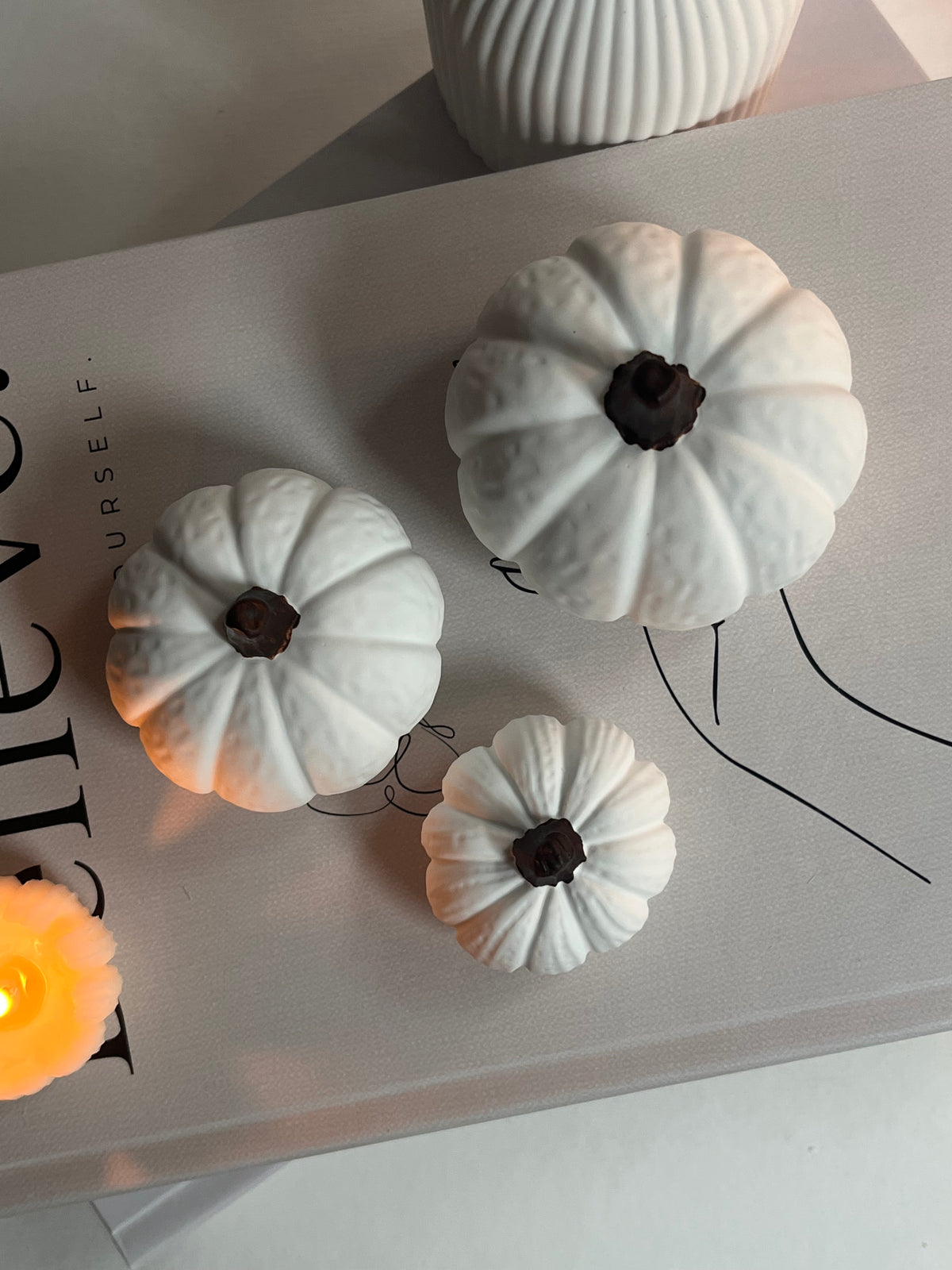 Deko-Kürbis-Set „Autumn Trio“ - handgegossen