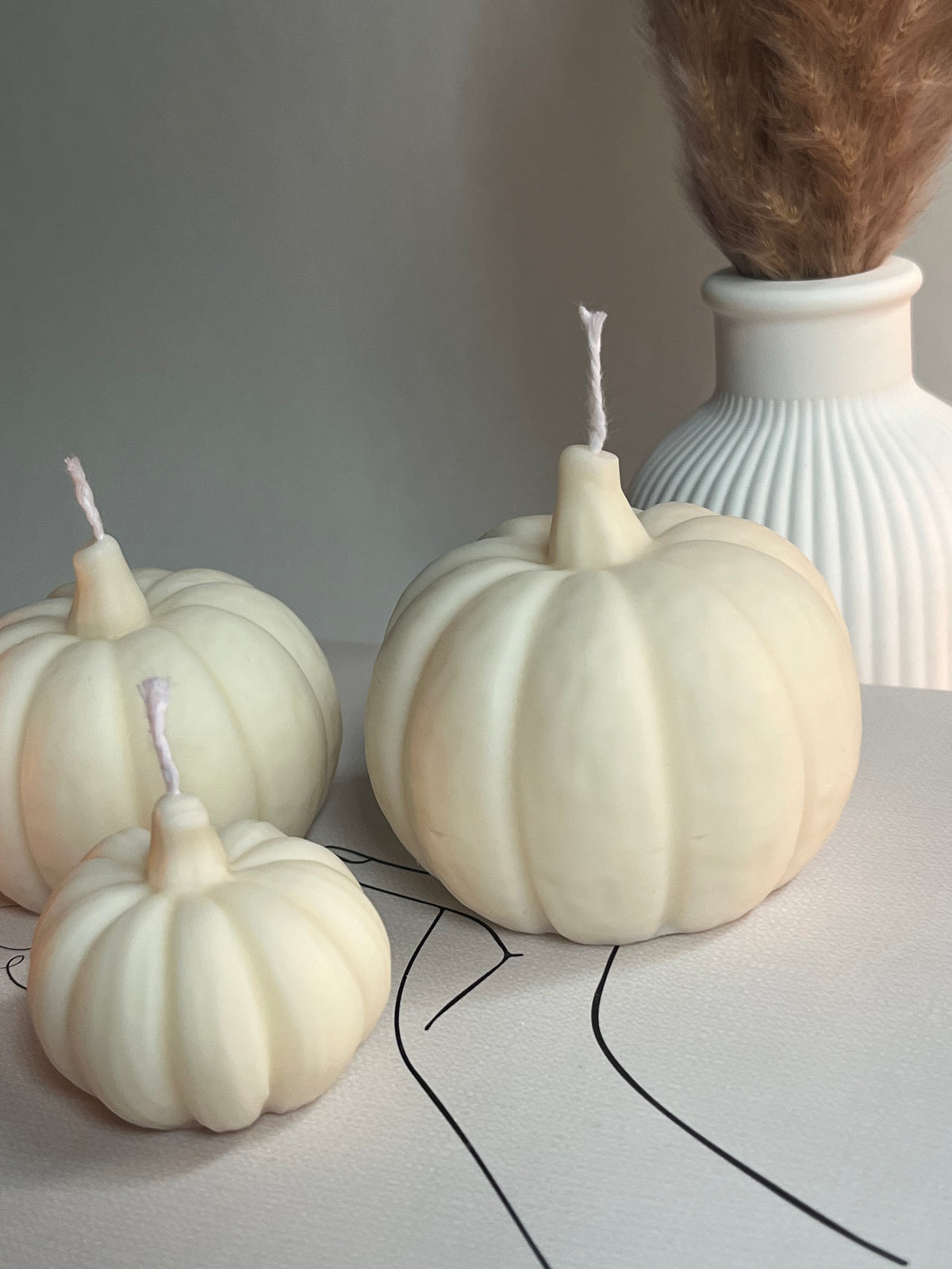 Kürbis-Set „Autumn Trio“ - aus Rapswachs
