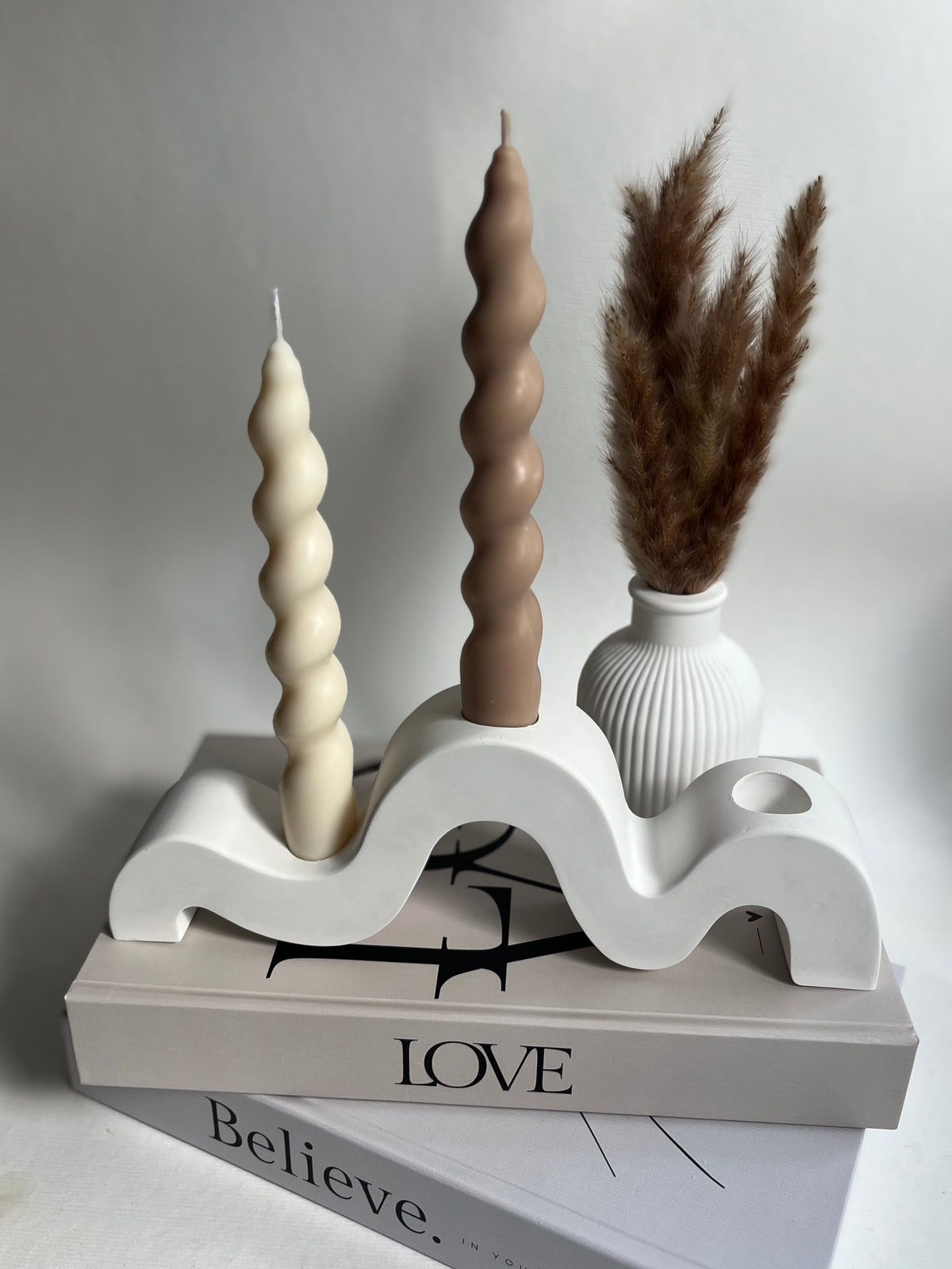 Soft Wave – Kerzenhalter für 3 Stabkerzen