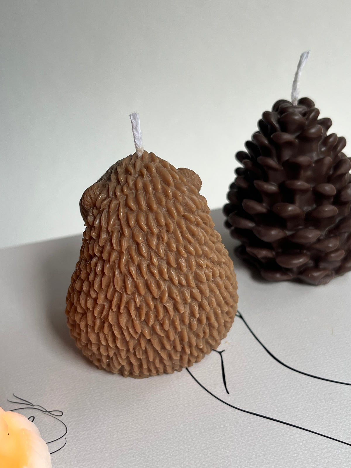Dekokerze „kleiner Igel“ - aus Rapswachs