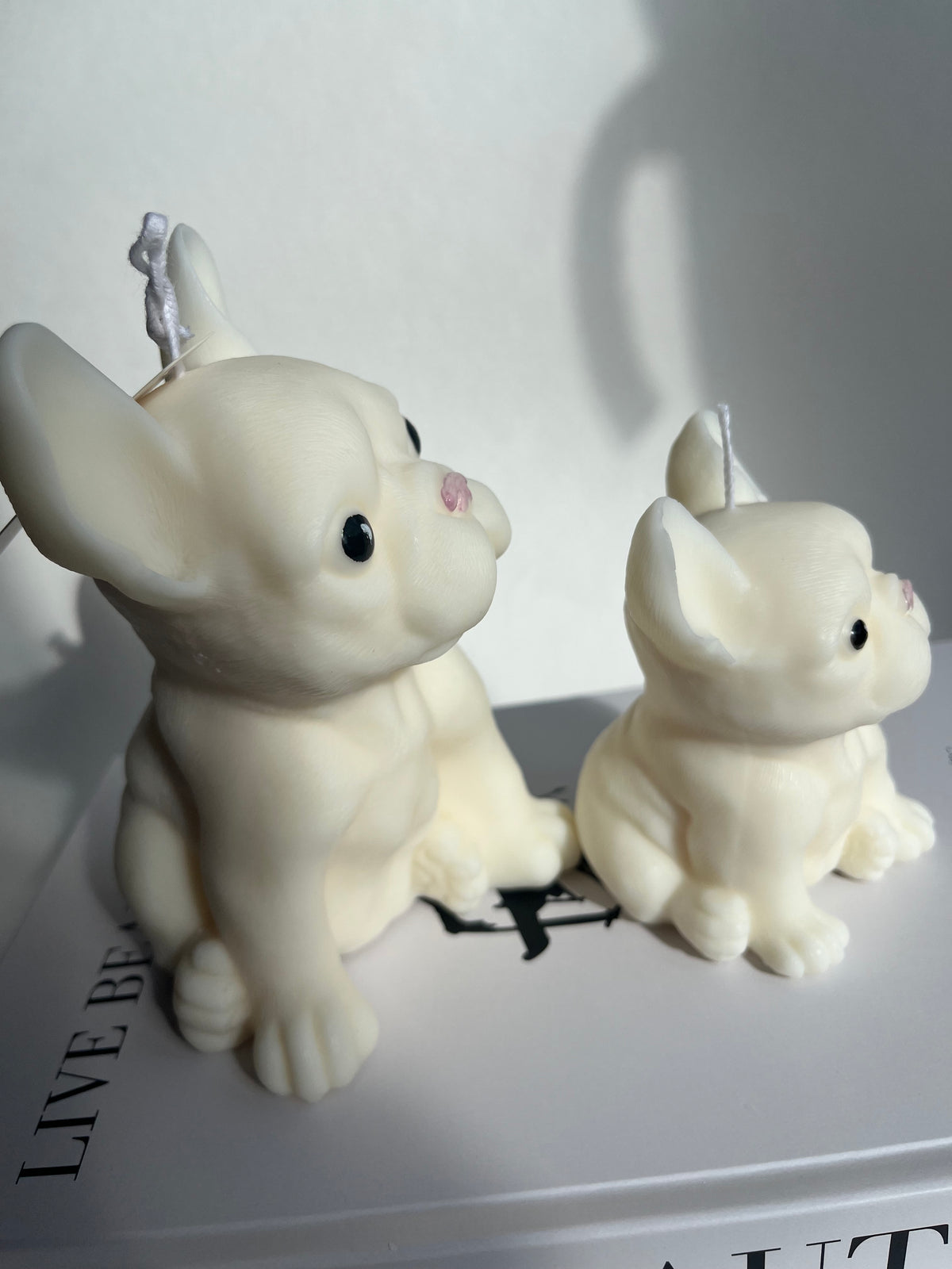Little Frenchie – handgefertigte Kerze aus Rapswachs | auch personalisiert