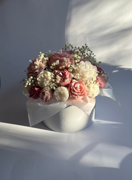Kerzenstrauß „Rosé LOVE“ – Bloom | Größe M