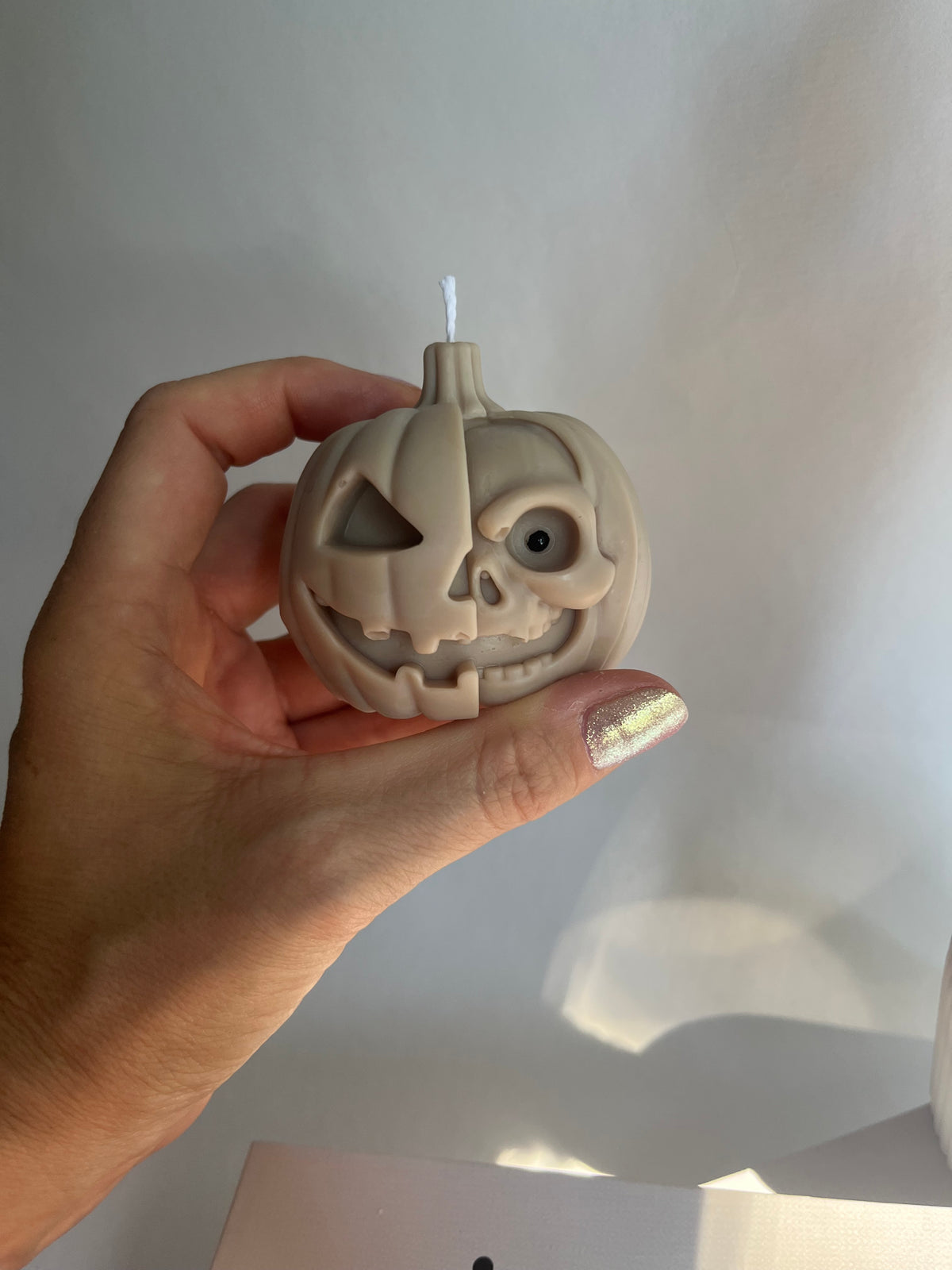 Dekokerze „Skull Pumpkin“ - aus Rapswachs