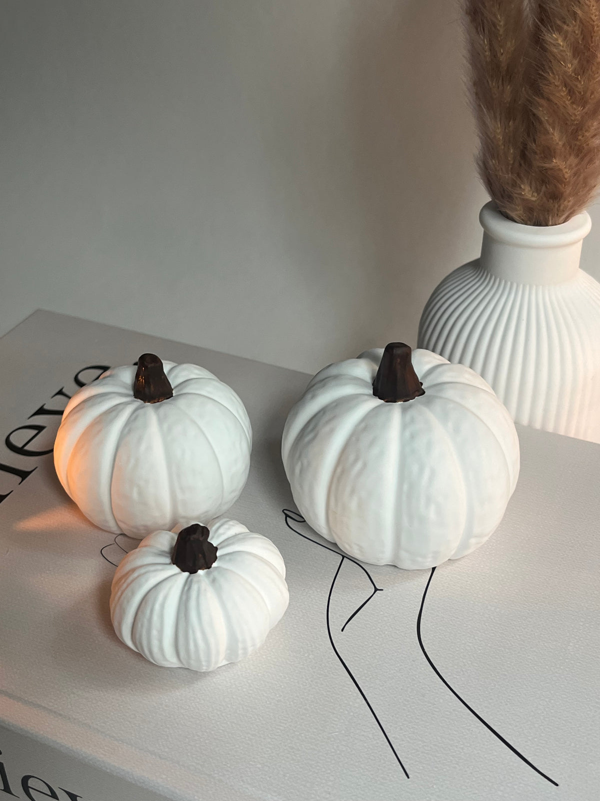 Deko-Kürbis-Set „Autumn Trio“ - handgegossen