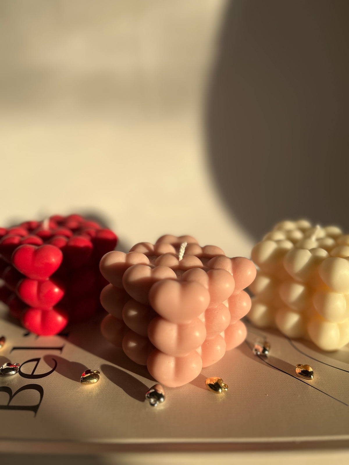 Kerze „Heart Cube“