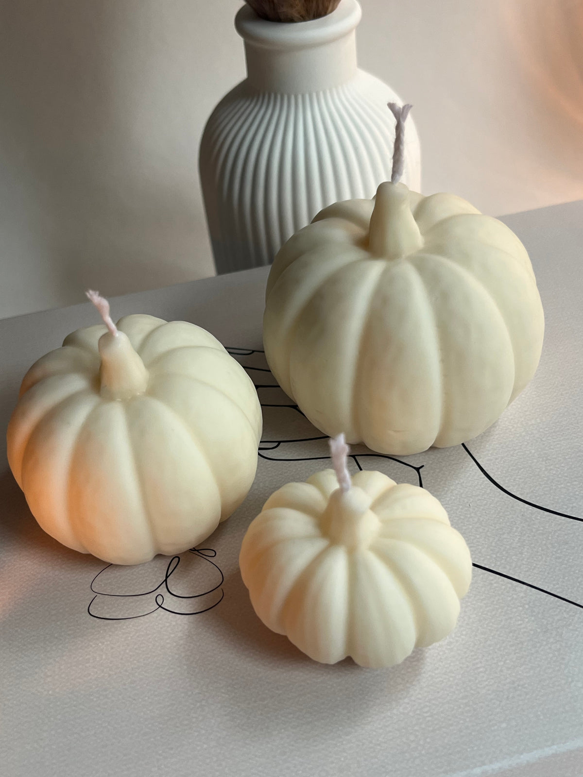 Kürbis-Set „Autumn Trio“ - aus Rapswachs