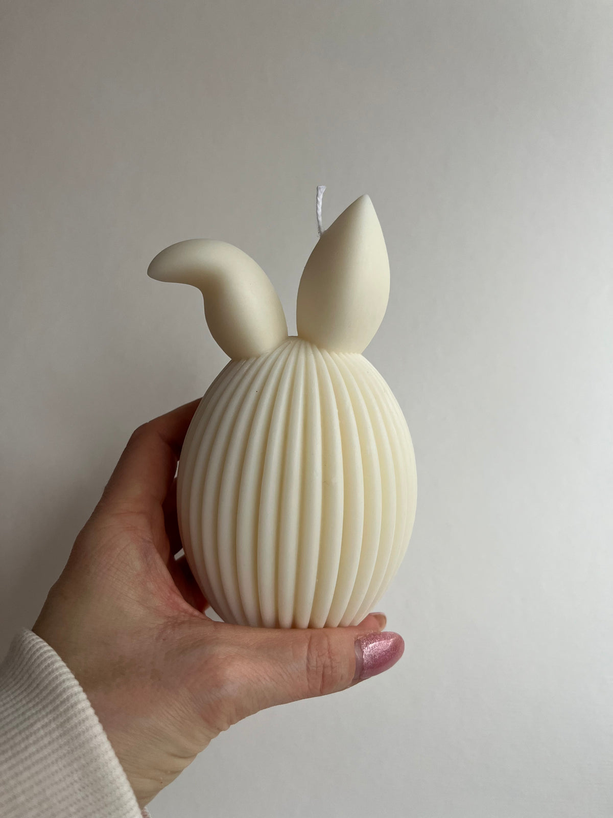Große skandinavische Osterkerze/2 Varianten -handgegossen mit Sojawachs