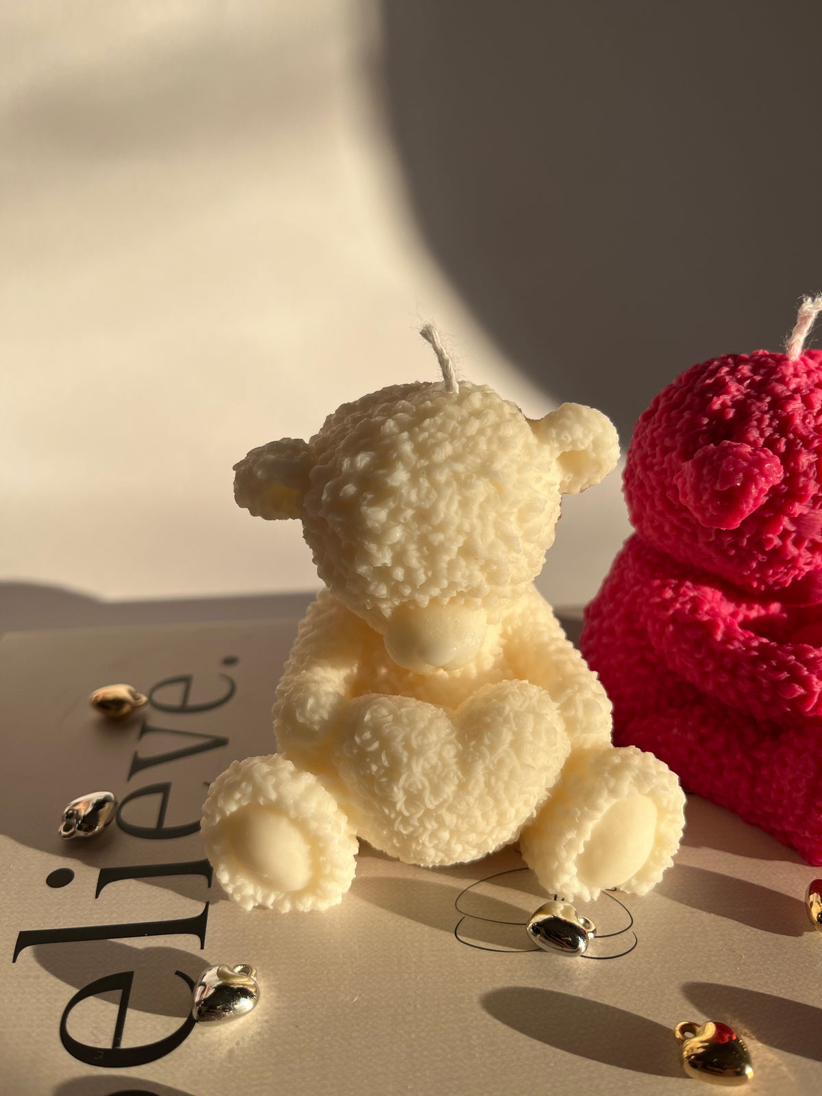 Kerze „Teddy Heart“