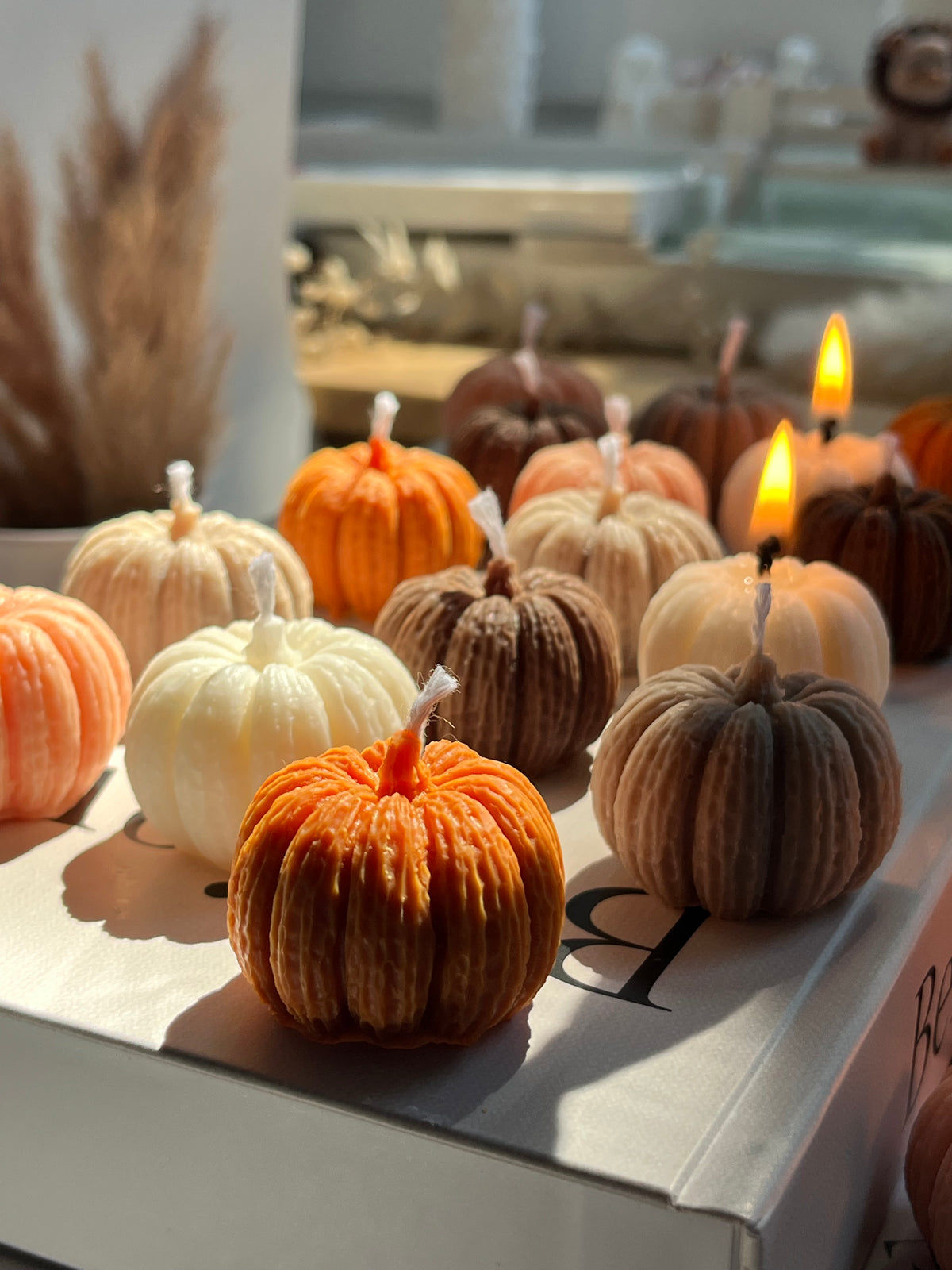 Dekokerze „MINI PUMPKIN“ - aus Rapswachs