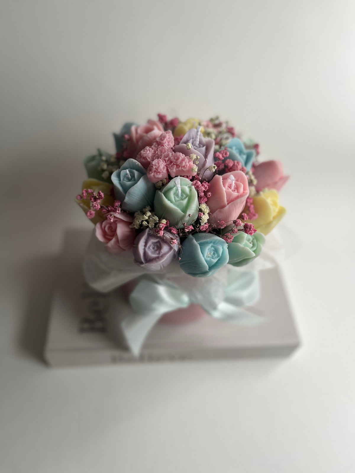 Kerzenstrauß „Spring“|Pastell Edition-handgefertigt aus Sojawachs