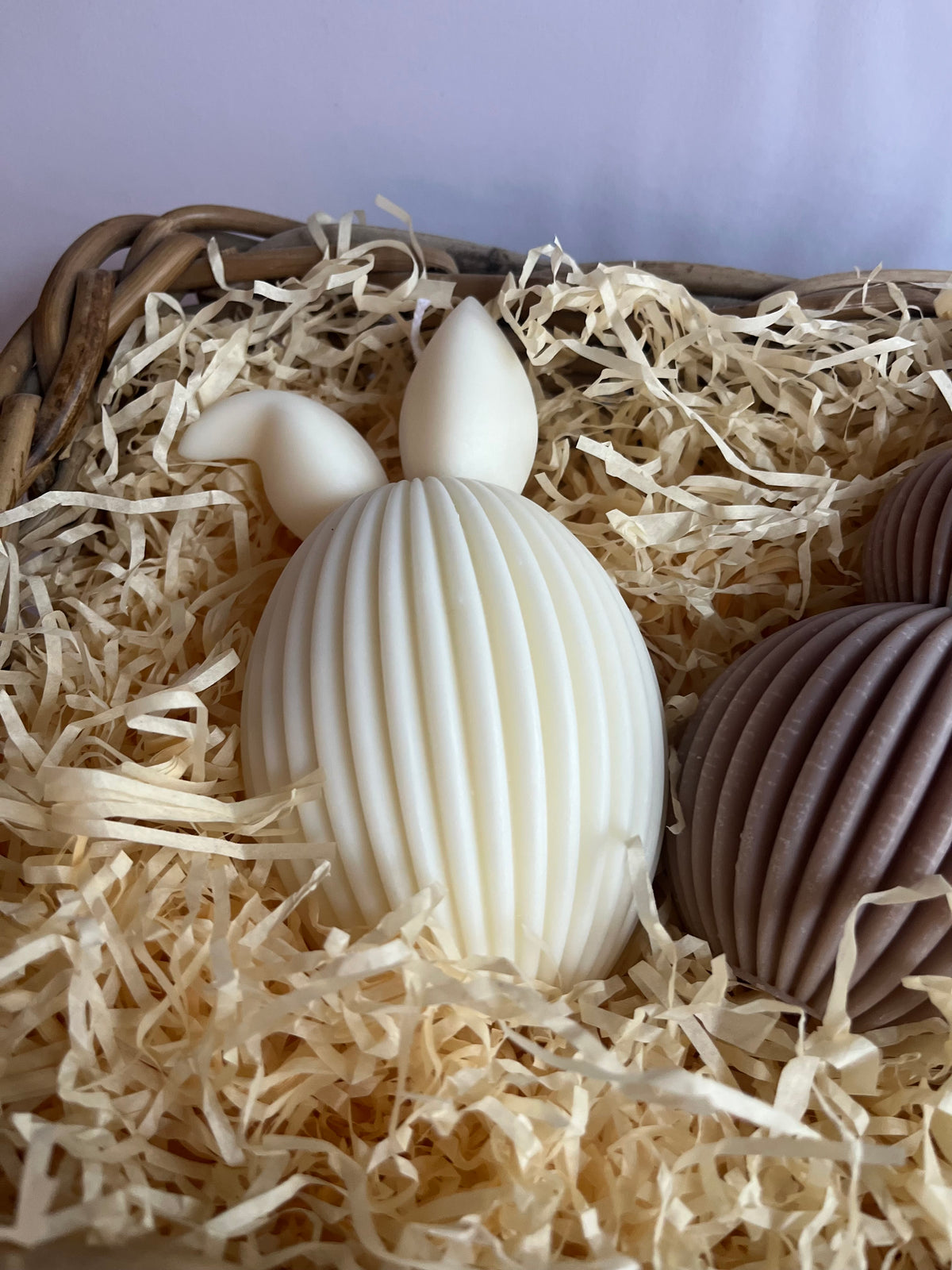 Große skandinavische Osterkerze/2 Varianten -handgegossen mit Sojawachs