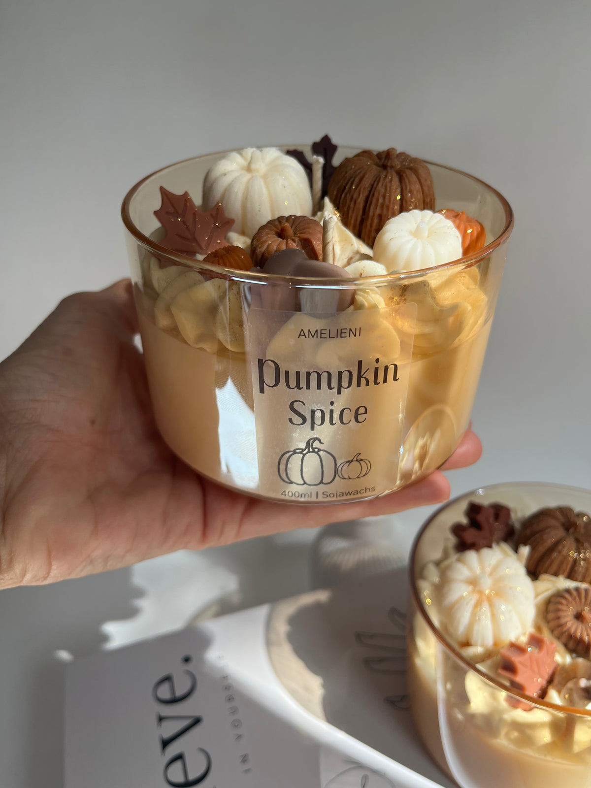 Duftkerze „PUMPKIN SPICE“ - handgegossen aus Sojawachs