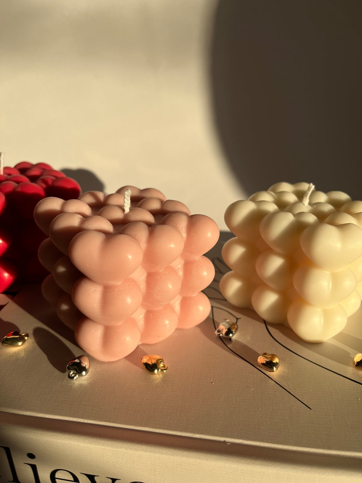 Kerze „Heart Cube“