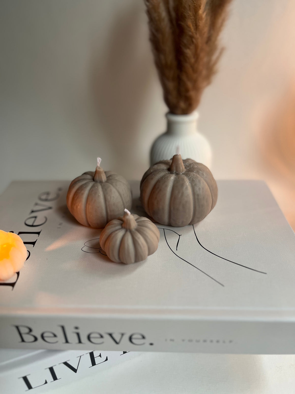 Kürbis-Set „Autumn Trio“ - aus Rapswachs