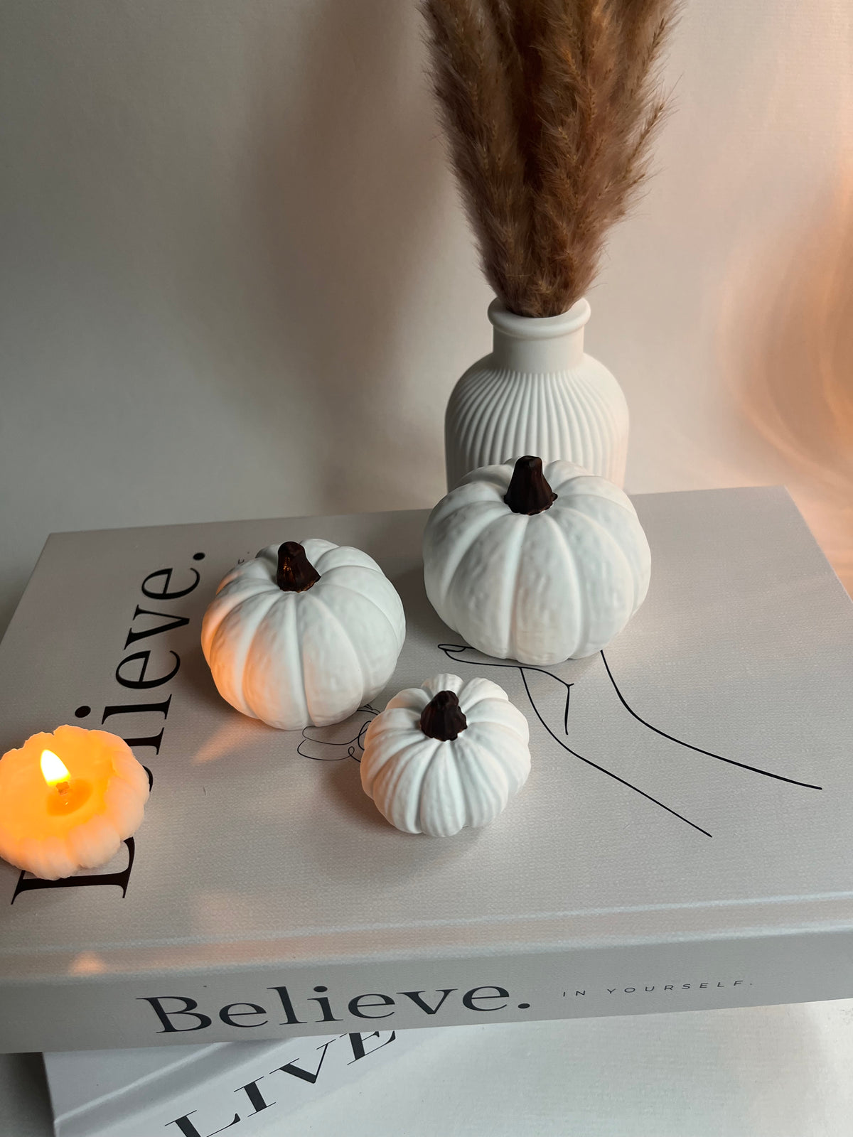 Deko-Kürbis-Set „Autumn Trio“ - handgegossen