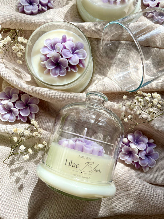 Lilac Bloom – Kerzenglas mit Glasglocke