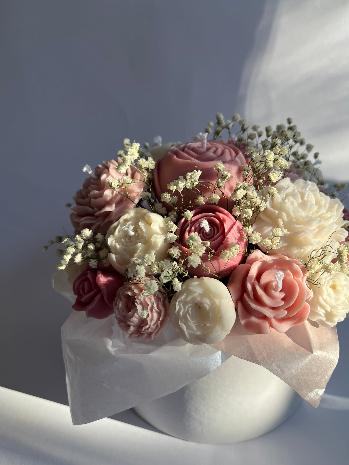 Kerzenstrauß „Rosé LOVE“ – Bloom | Größe M