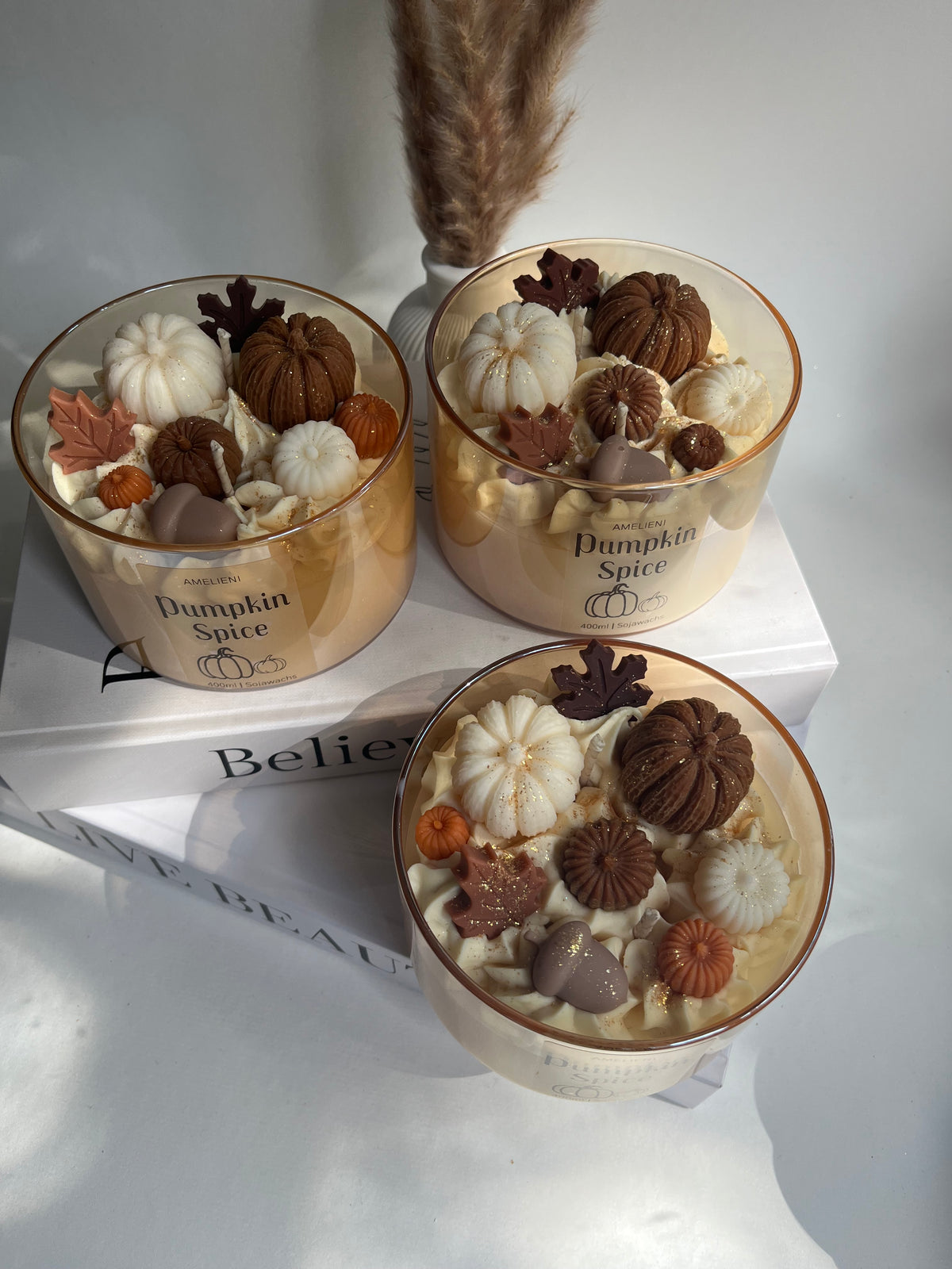Duftkerze „PUMPKIN SPICE“ - handgegossen aus Sojawachs