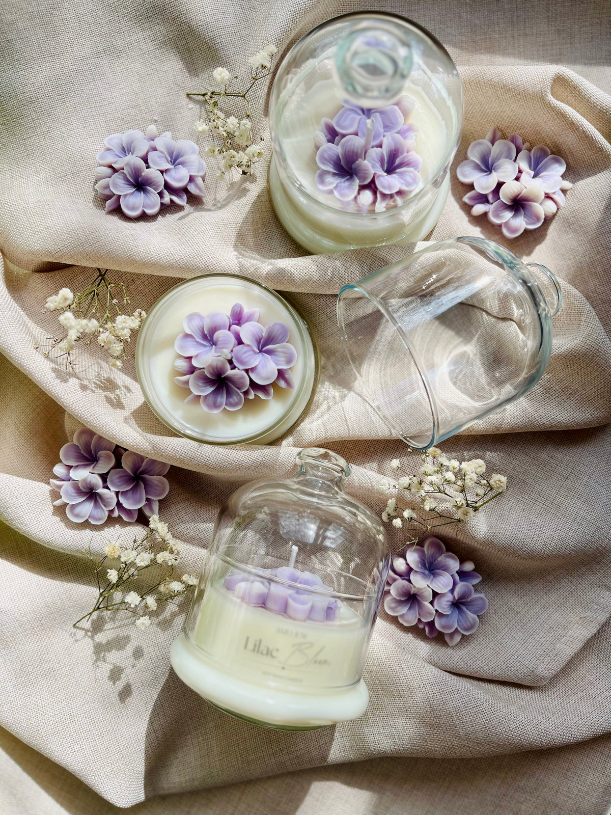 Lilac Bloom – Kerzenglas mit Glasglocke
