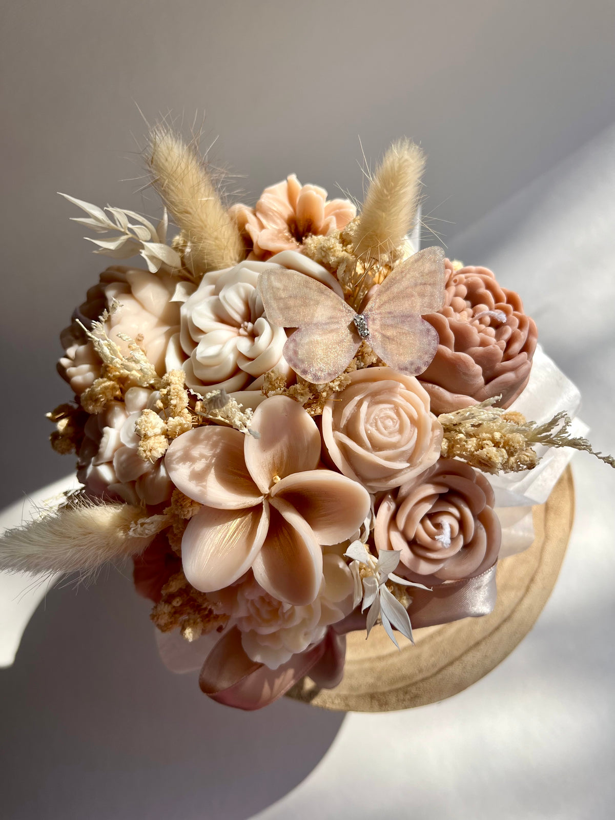 Cashmere Bloom Bouquet - handgegossen mit Rapswachs