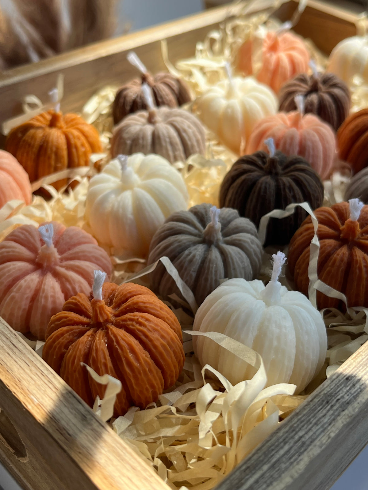 Dekokerze „MINI PUMPKIN“ - aus Rapswachs