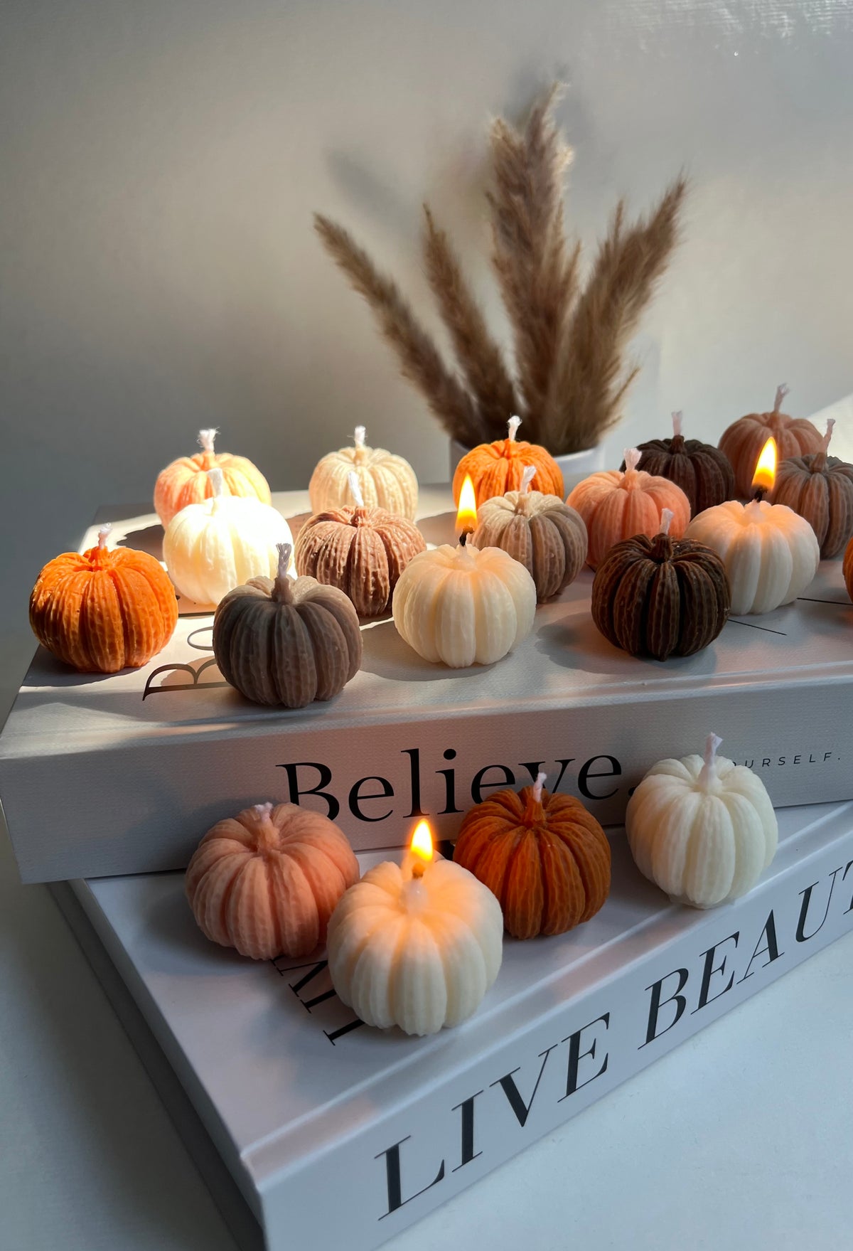 Dekokerze „MINI PUMPKIN“ - aus Rapswachs