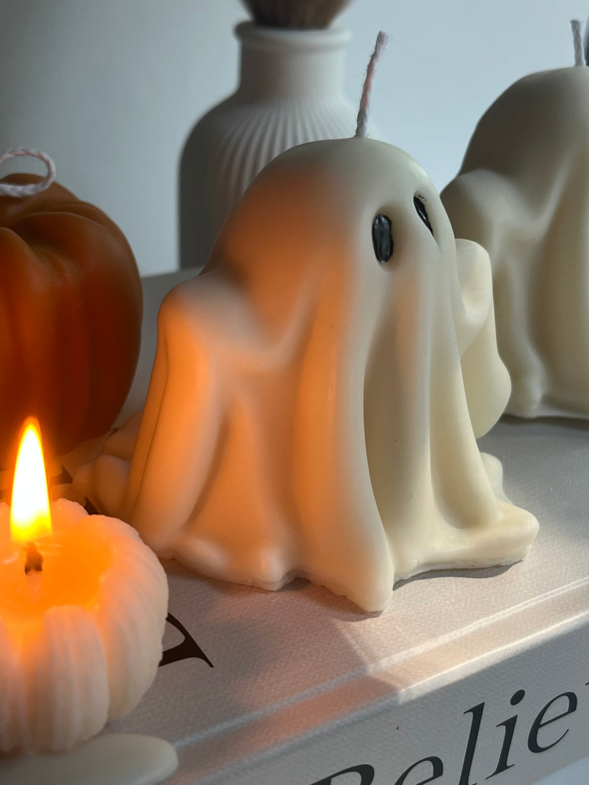 Dekokerze „Little Ghost“ - aus Rapswachs