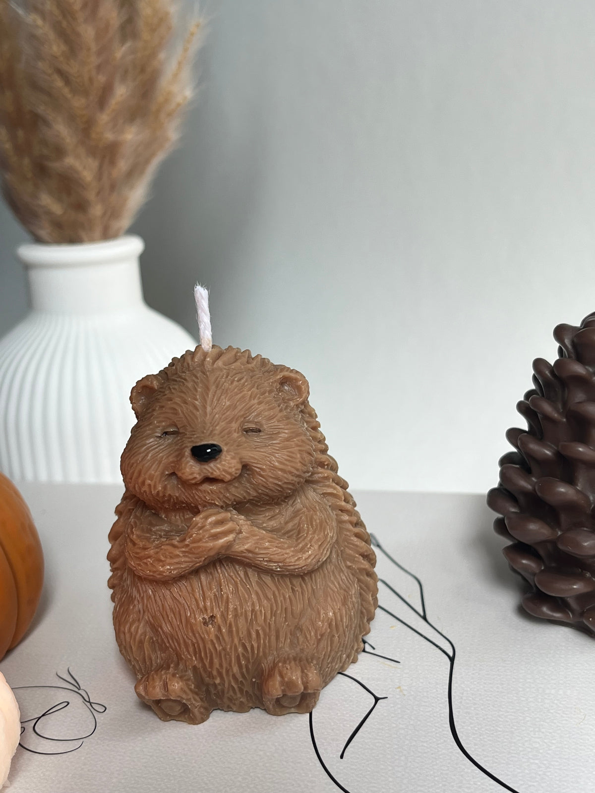 Dekokerze „kleiner Igel“ - aus Rapswachs