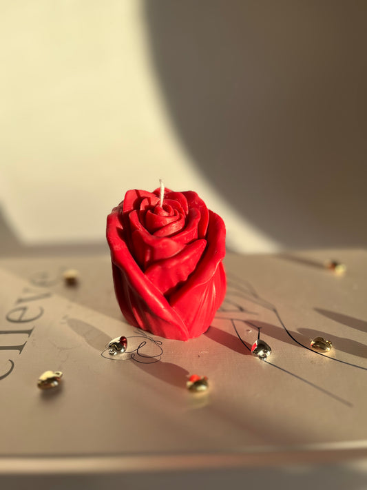 Rosenkerze – handgegossen