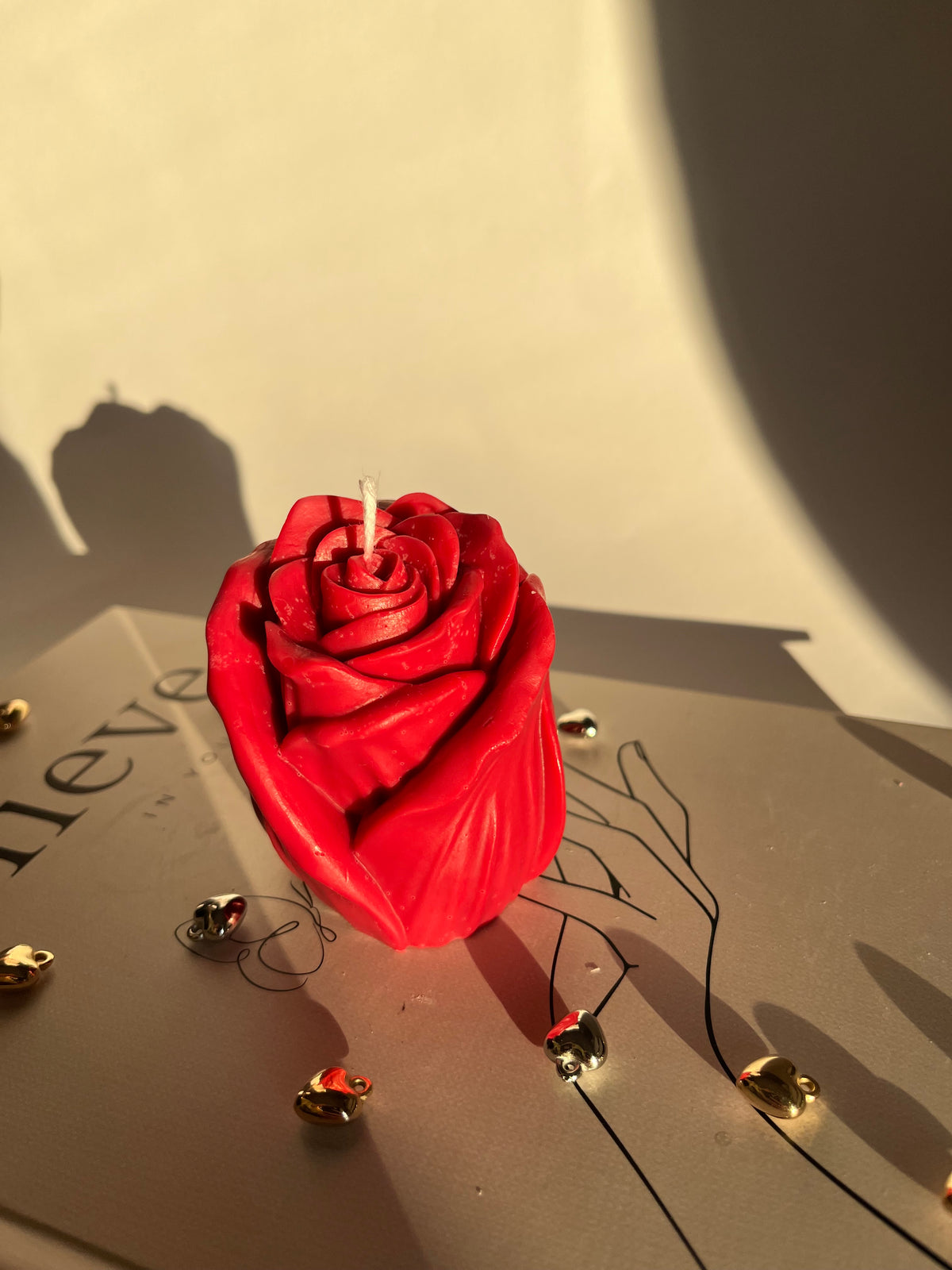 Rosenkerze – handgegossen