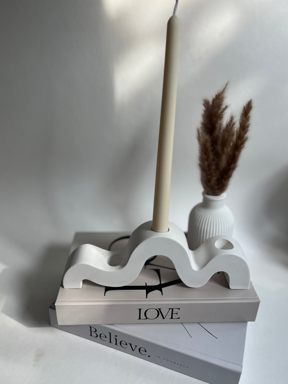 Soft Wave – Kerzenhalter für 3 Stabkerzen