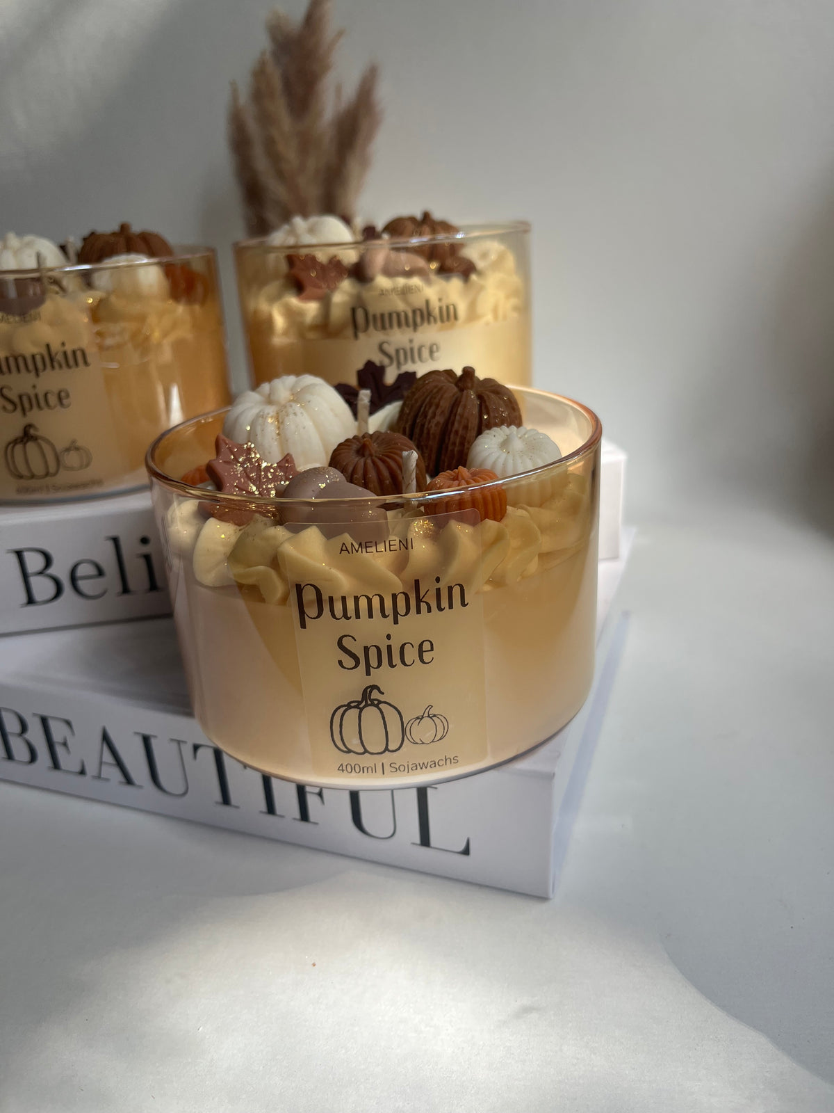 Duftkerze „PUMPKIN SPICE“ - handgegossen aus Sojawachs