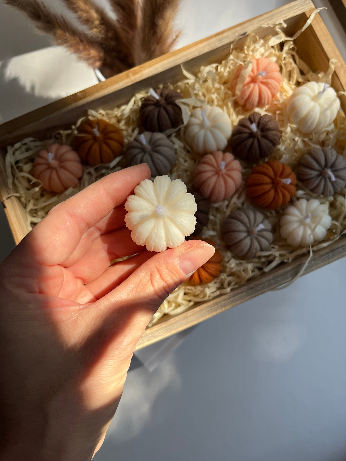 Dekokerze „MINI PUMPKIN“ - aus Rapswachs