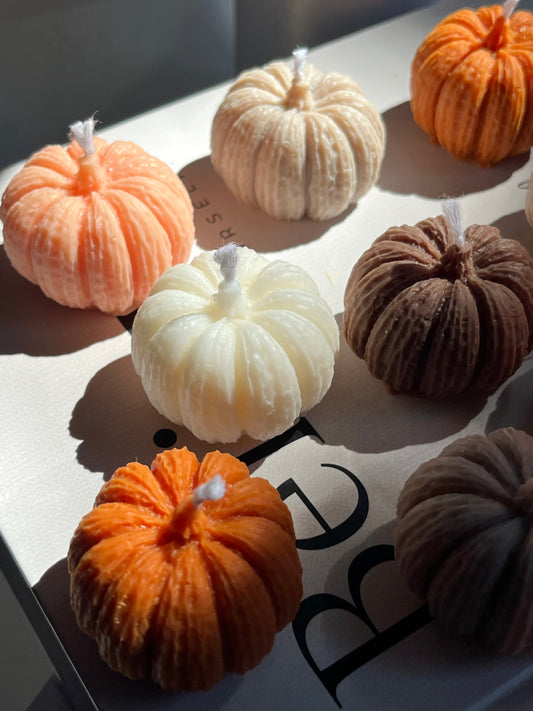 Dekokerze „MINI PUMPKIN“ - aus Rapswachs