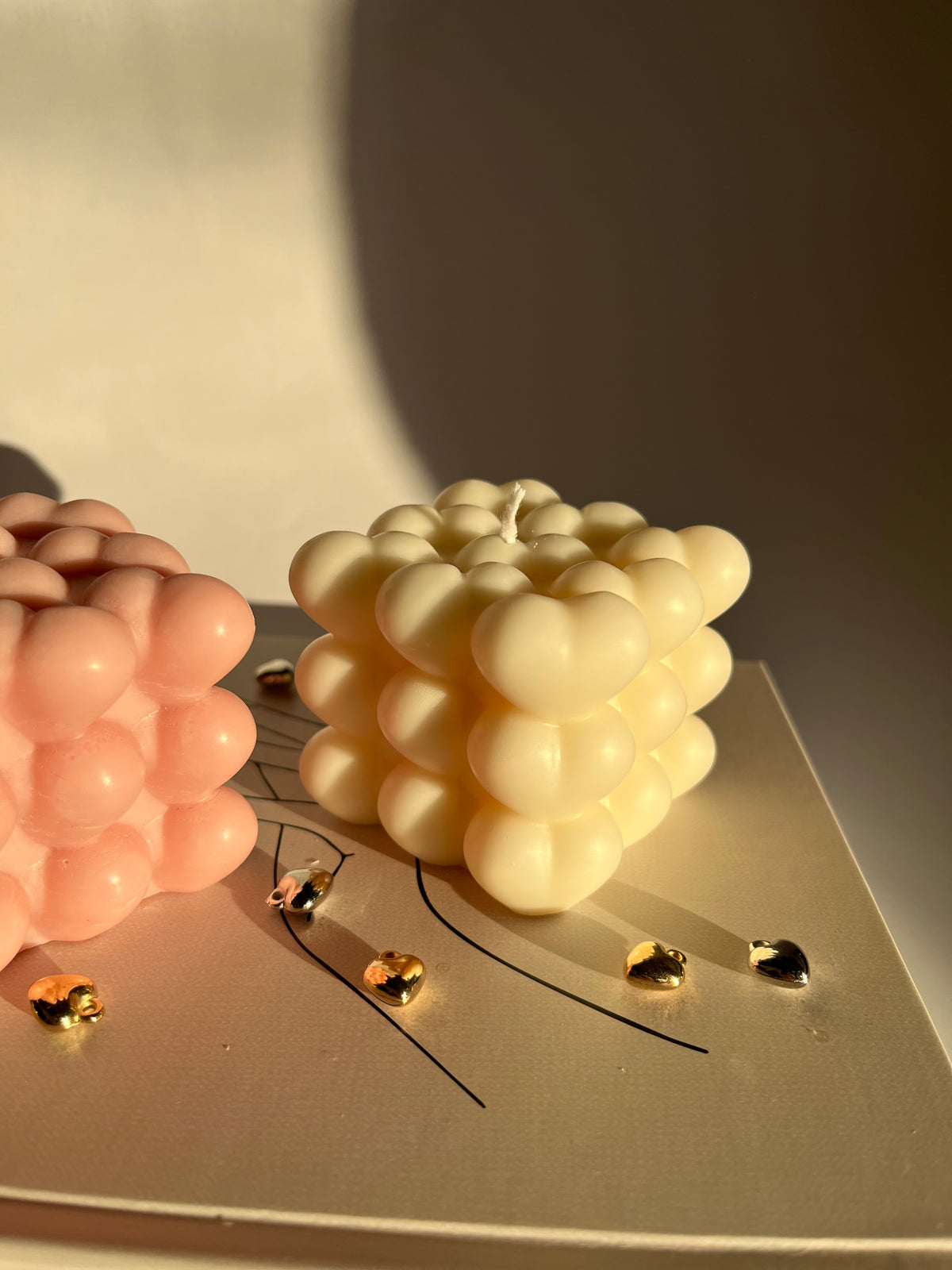 Kerze „Heart Cube“