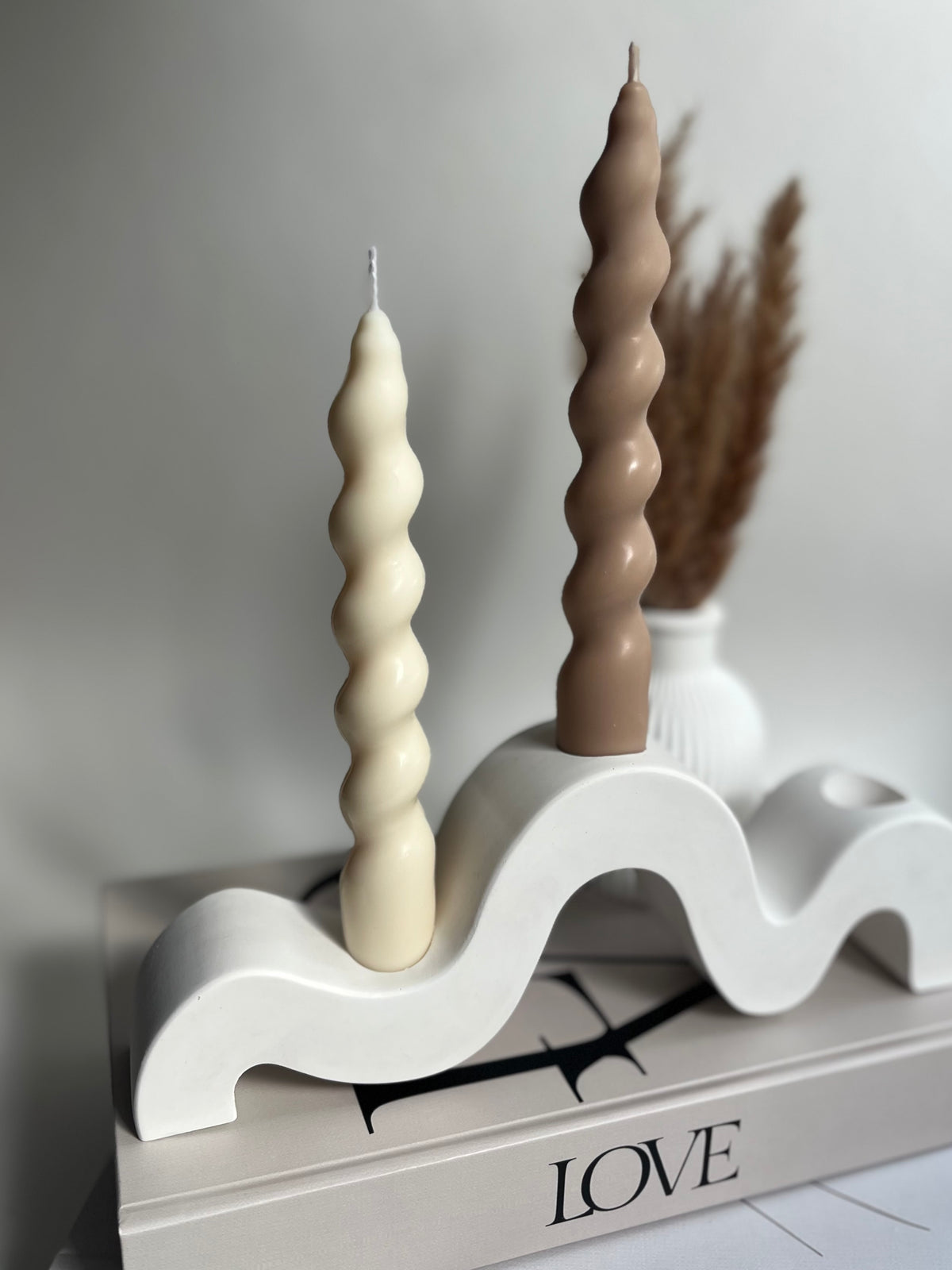 Soft Wave – Kerzenhalter für 3 Stabkerzen