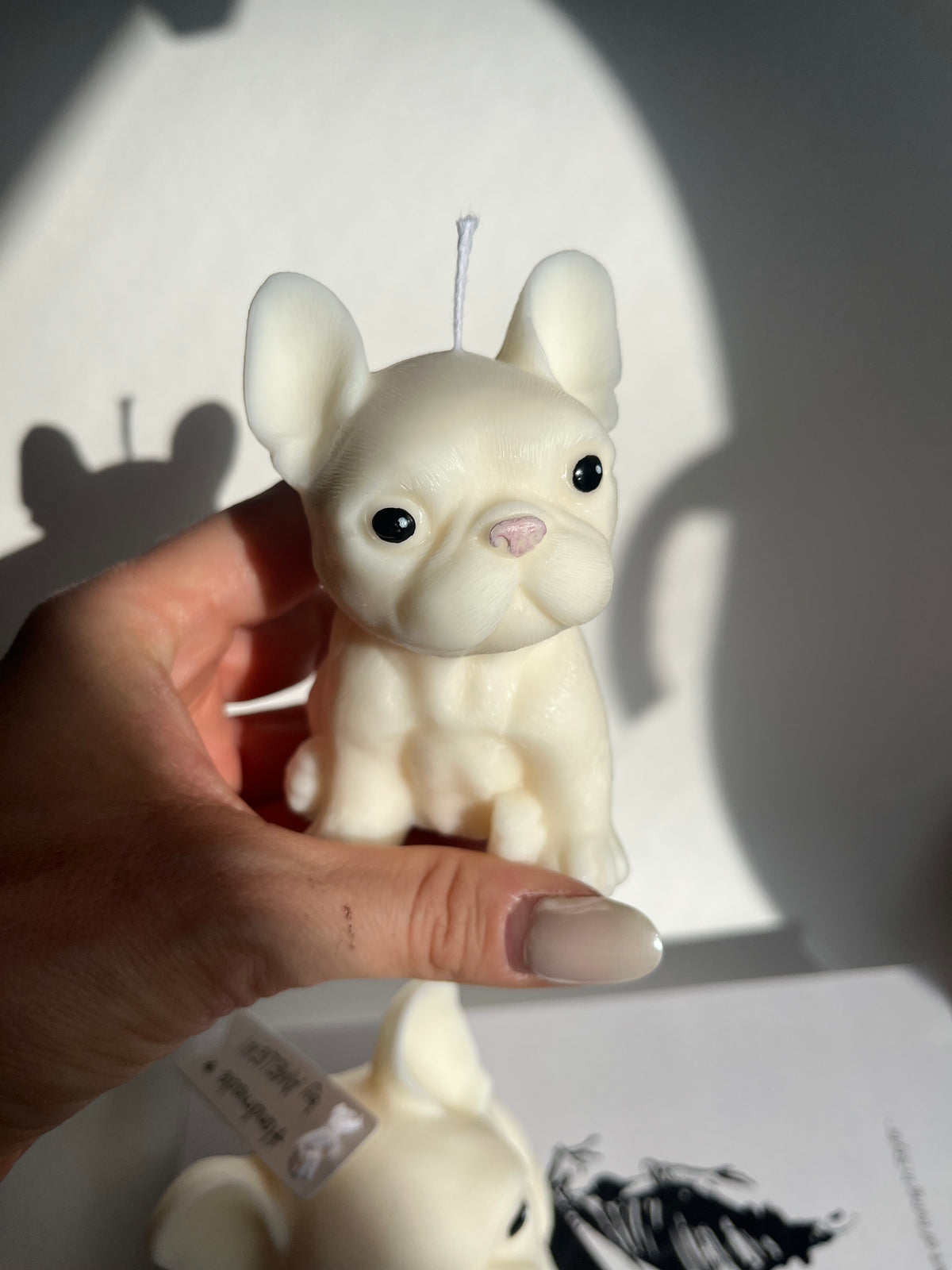 Little Frenchie – handgefertigte Kerze aus Rapswachs | auch personalisiert